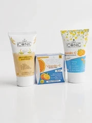 ICONIC Acne Clean, Rice And Vitamin-C Face Wash & Beauty Cream 3Pcs